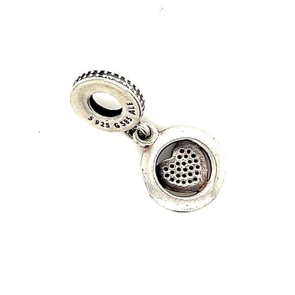 Pandora 925/14K Pave Cz Dangle Charm - Picture 5 of 5